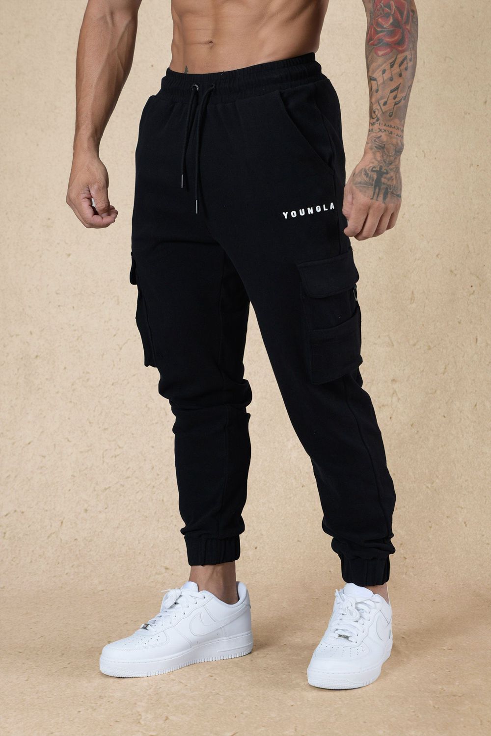 Young LA 240 Cloud Rambo Joggers Zwart | HBQGY9478