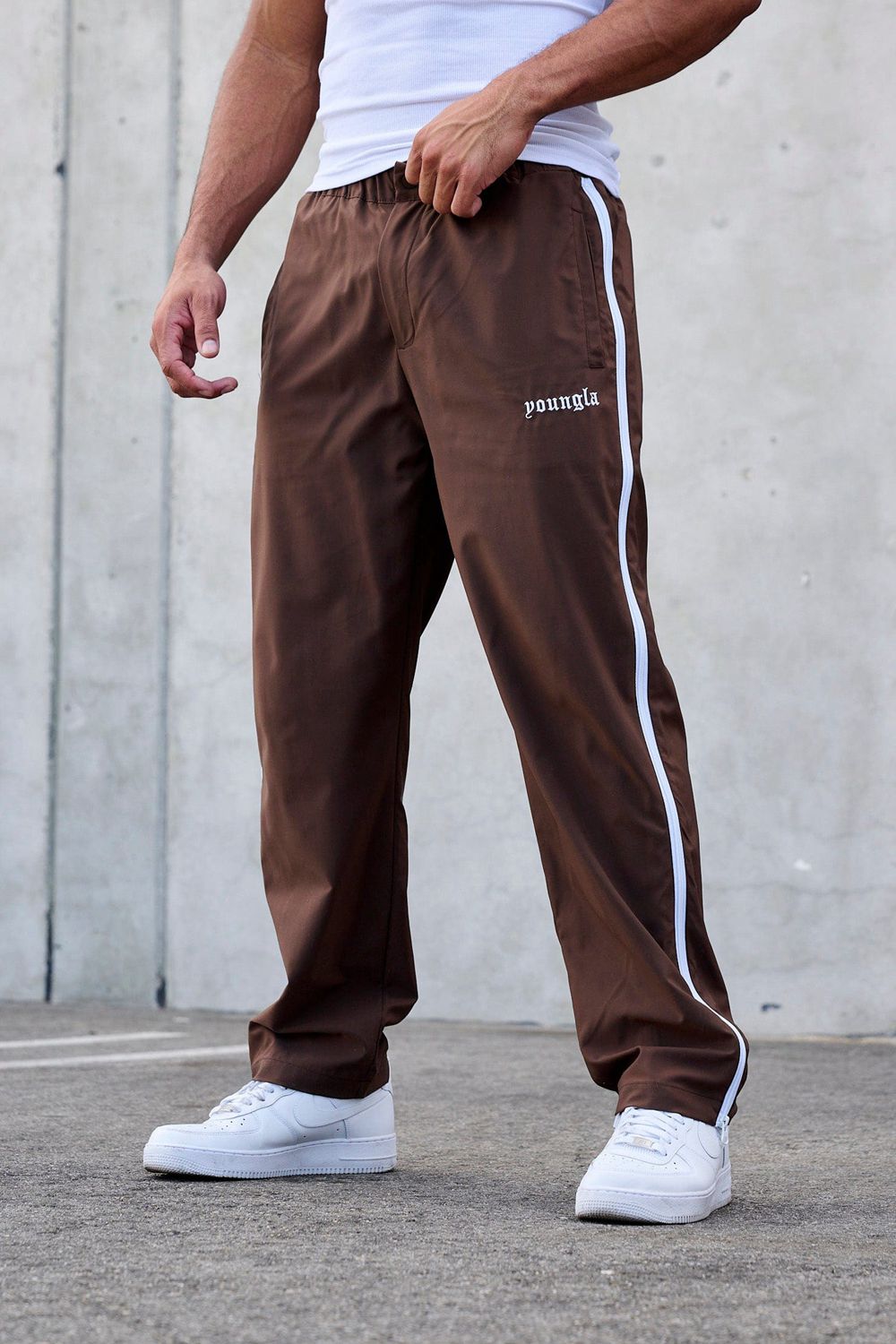 Young LA 246 - Side Zipper Joggers Bruin | QHFWM4890