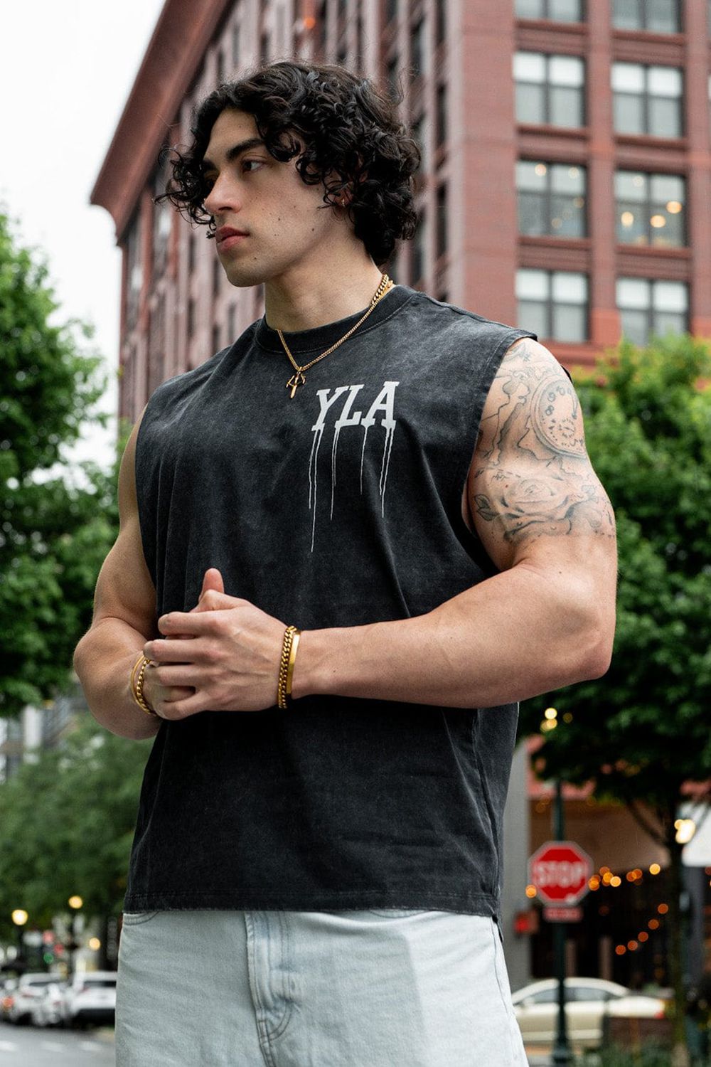 Young LA 3031 - Drip Muscle Tanks Zwart | GEKWT1930