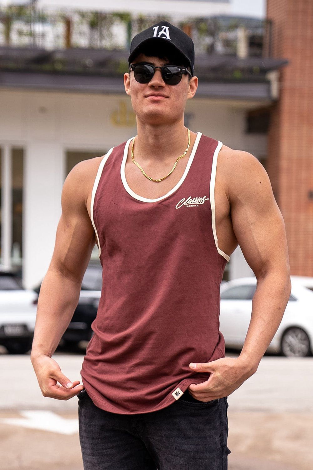 Young LA 324 Classics Stringer Tank Bordeaux | SKJMA2746