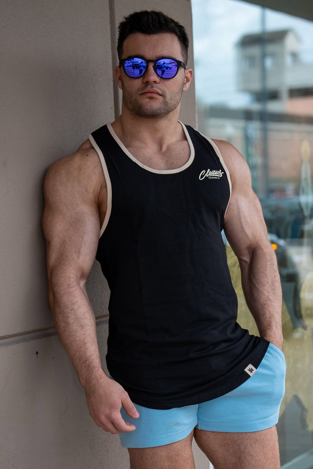 Young LA 324 Classics Stringer Tank Zwart | MDQON1302