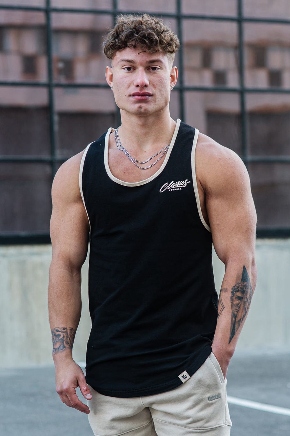 Young LA 324 Classics Stringer Tank Zwart | MDQON1302