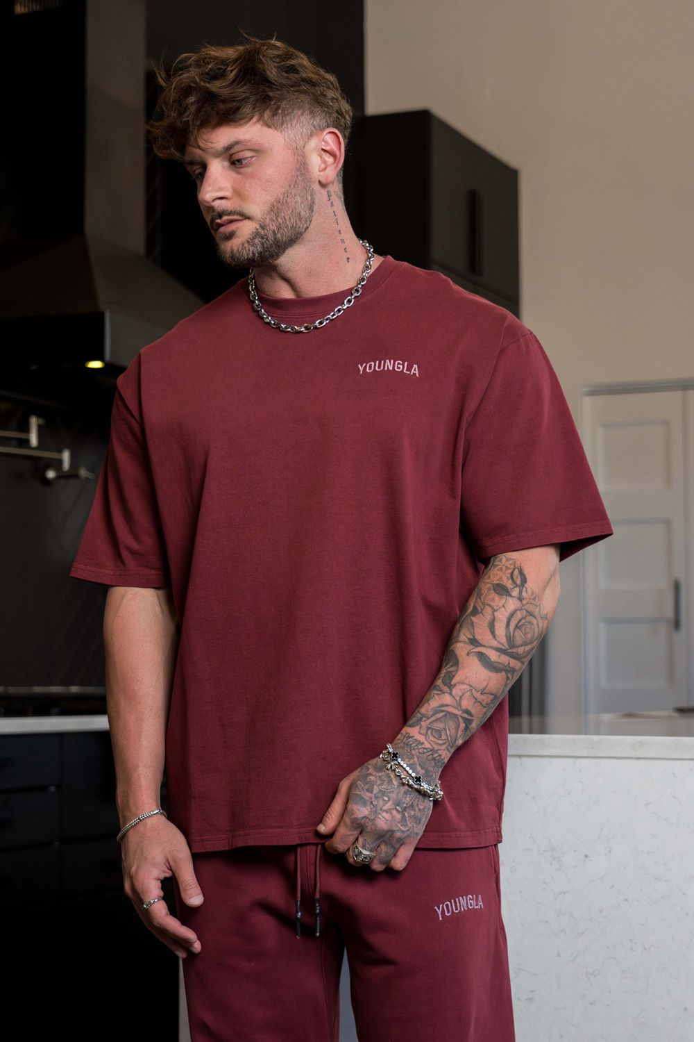 Young LA 4017 - Minimal Tees Bordeaux | GTMKA5023