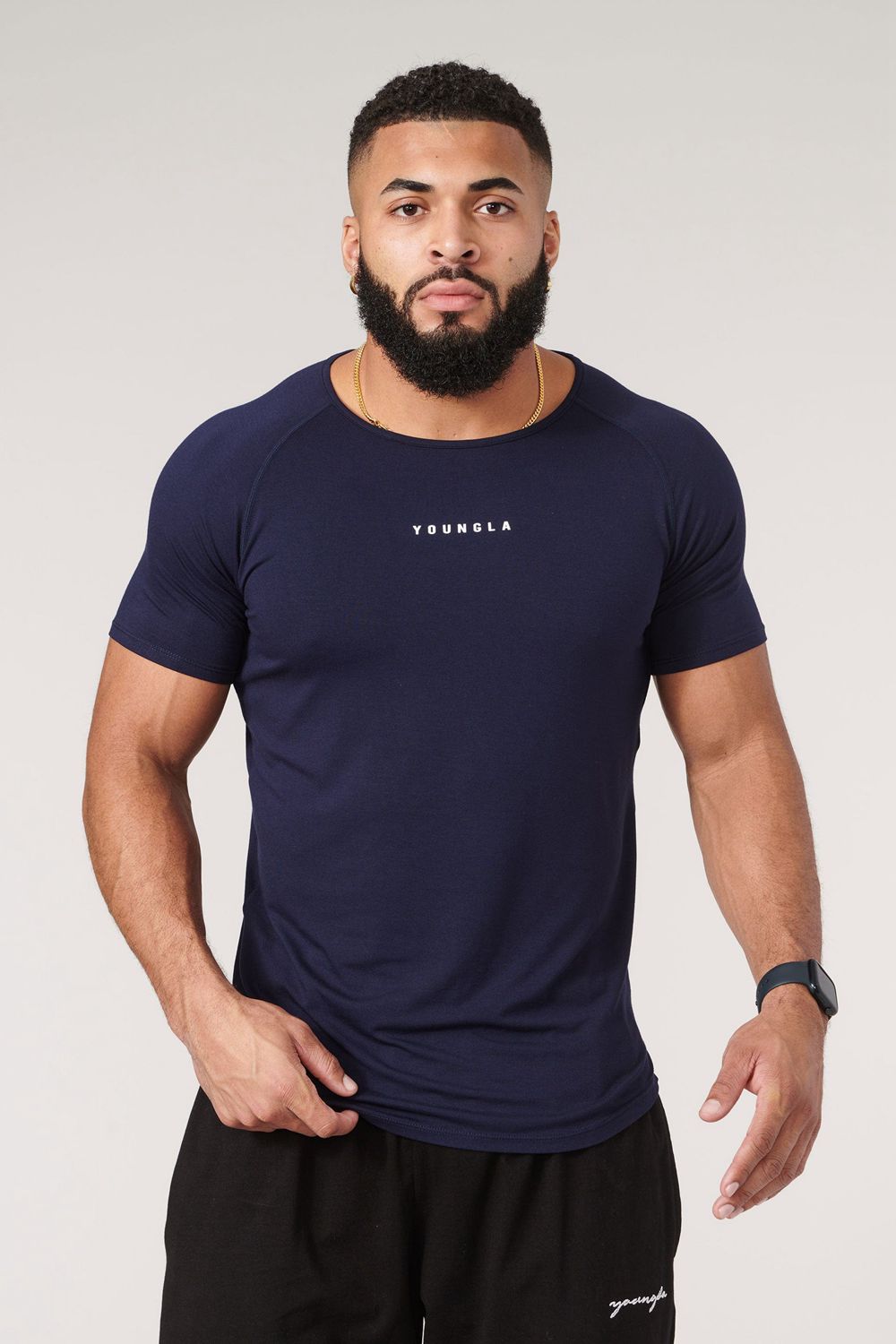 Young LA 403 Elite Tees Donkerblauw | IZOGC1573