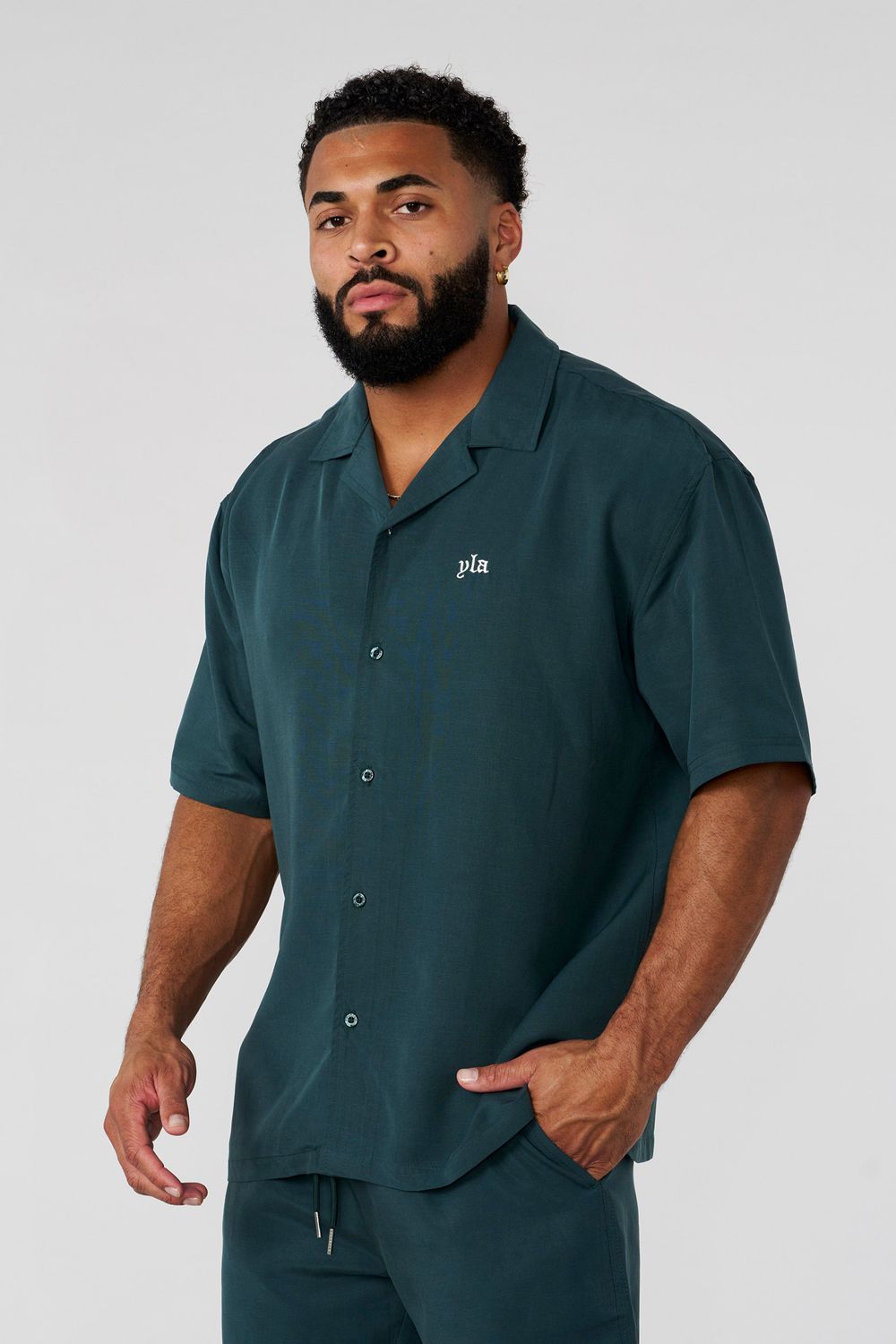 Young LA 4062 - Yacht Club Button Up Teal | NSXVU7962