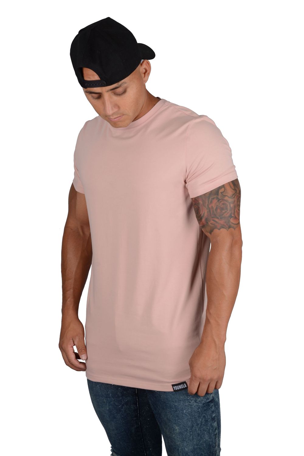 Young LA 411 Perfect Tee - Straight Bottom Roze | VKPQG6810