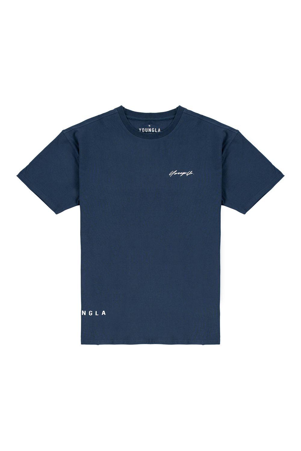 Young LA 414 Signature Tees Donkerblauw | OWFKJ0142