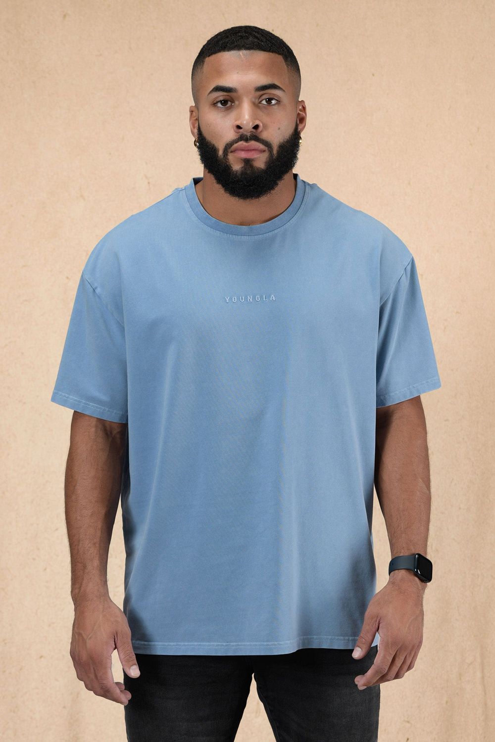 Young LA 420 Essential Oversized Tee Blauw | DUJKB1329