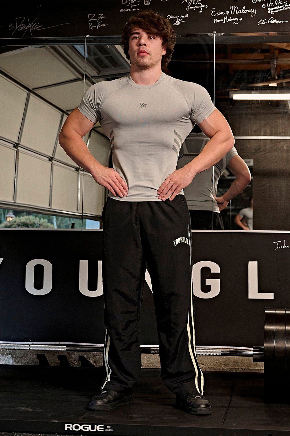 Young LA 425 - Iron Compression Tees Lichtgrijs | XKOHE4165