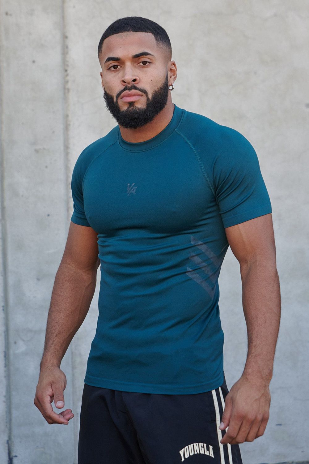 Young LA 425 - Iron Compression Tees Teal | MRPYC0962