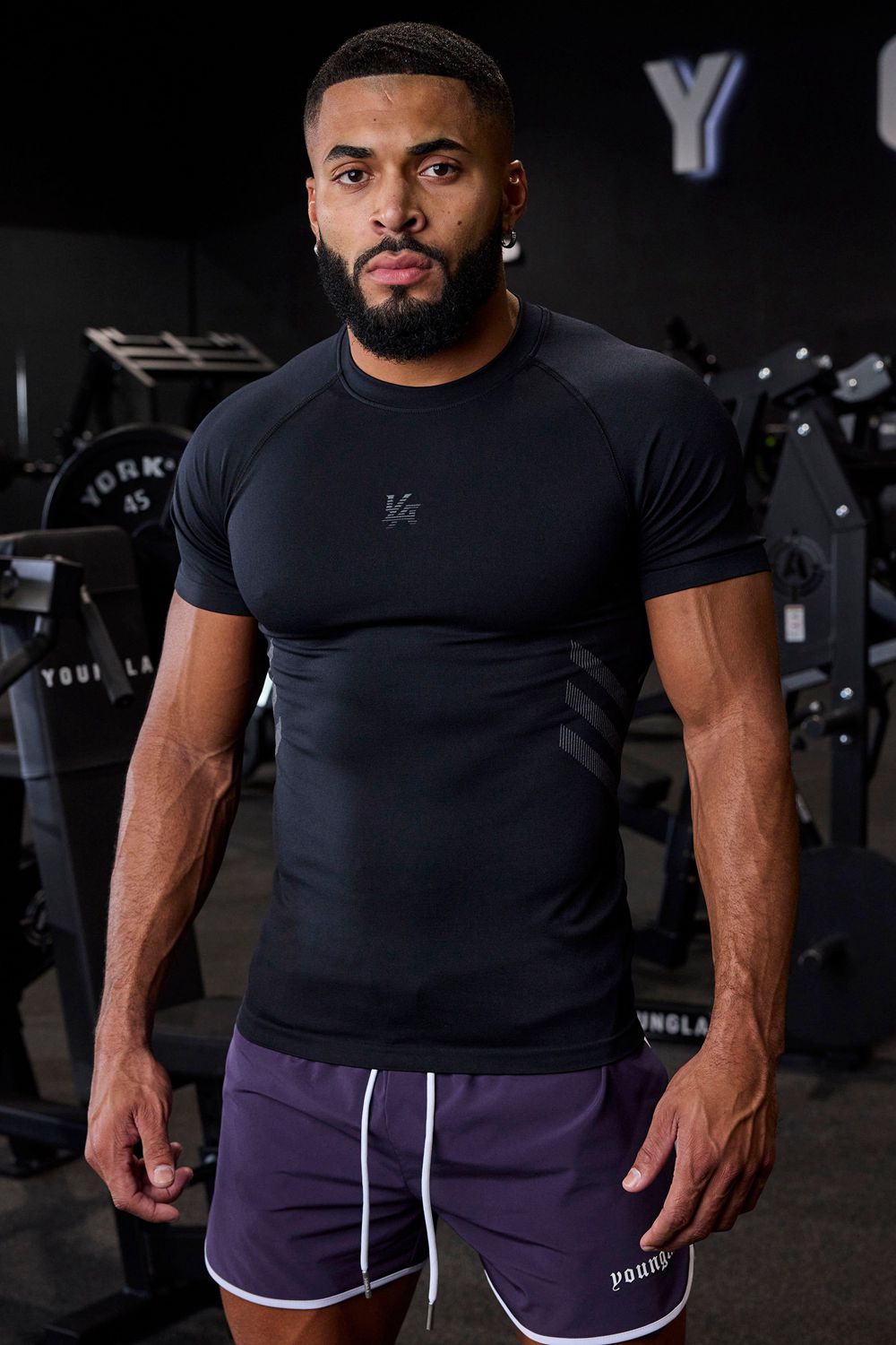 Young LA 425 - Iron Compression Tees Zwart | HMSVU7902