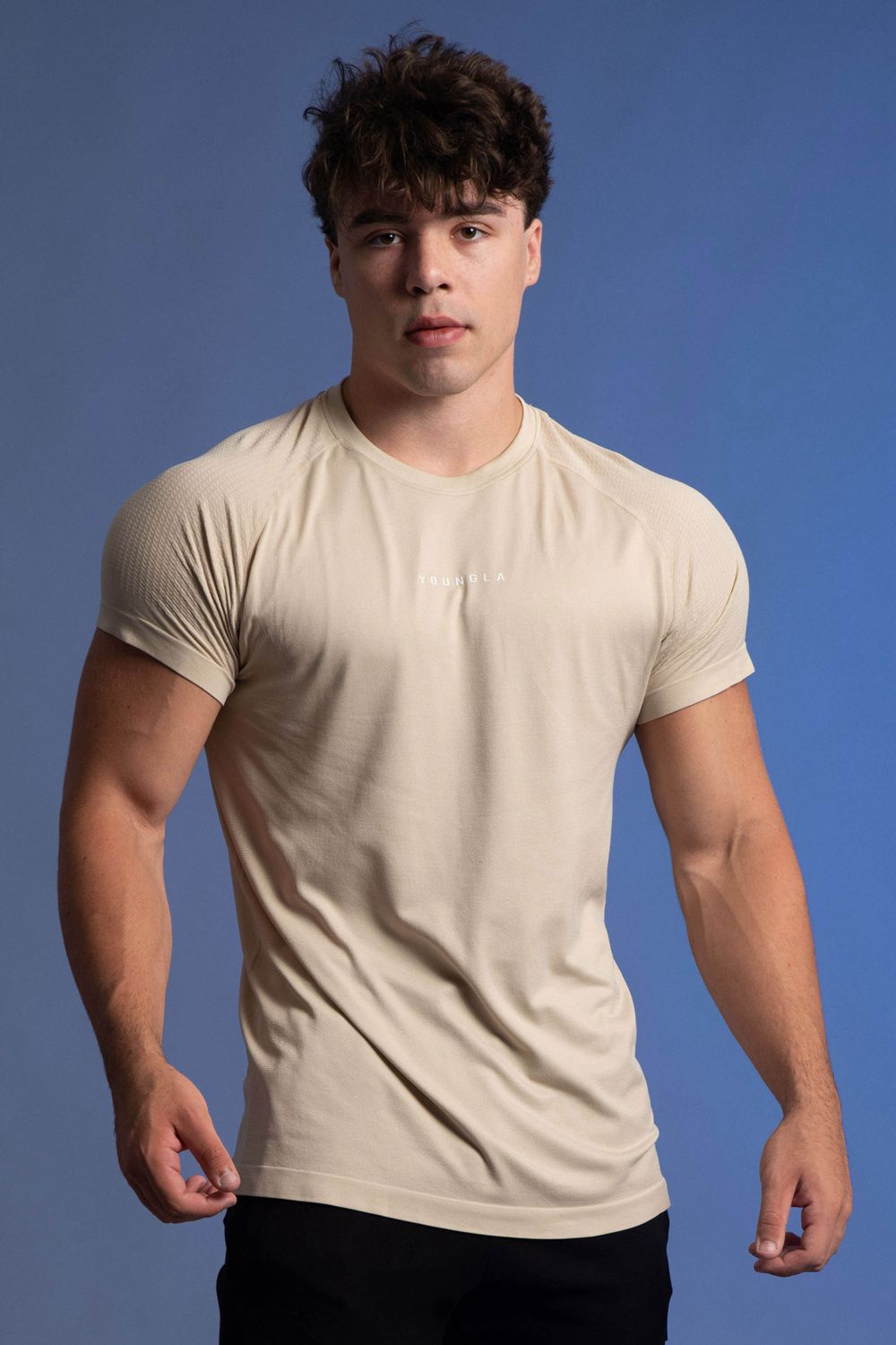 Young LA 454 New Gen Compression Tee Beige | WFNKT1560