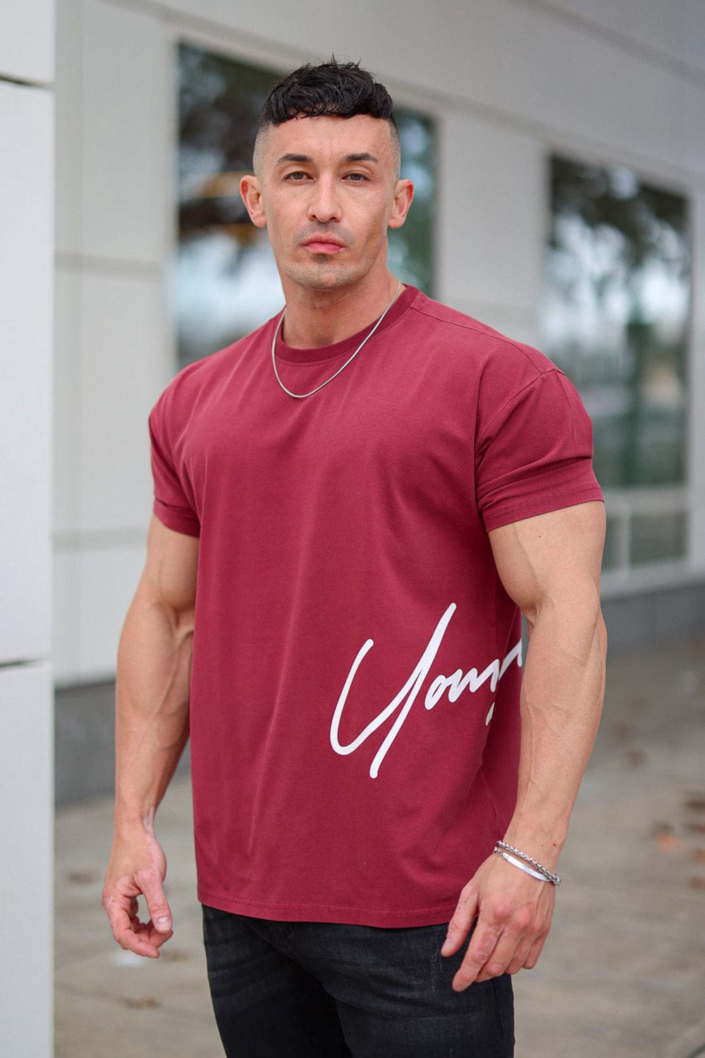 Young LA 462 - Side Signature Tees Bordeaux | ZEJCI0713