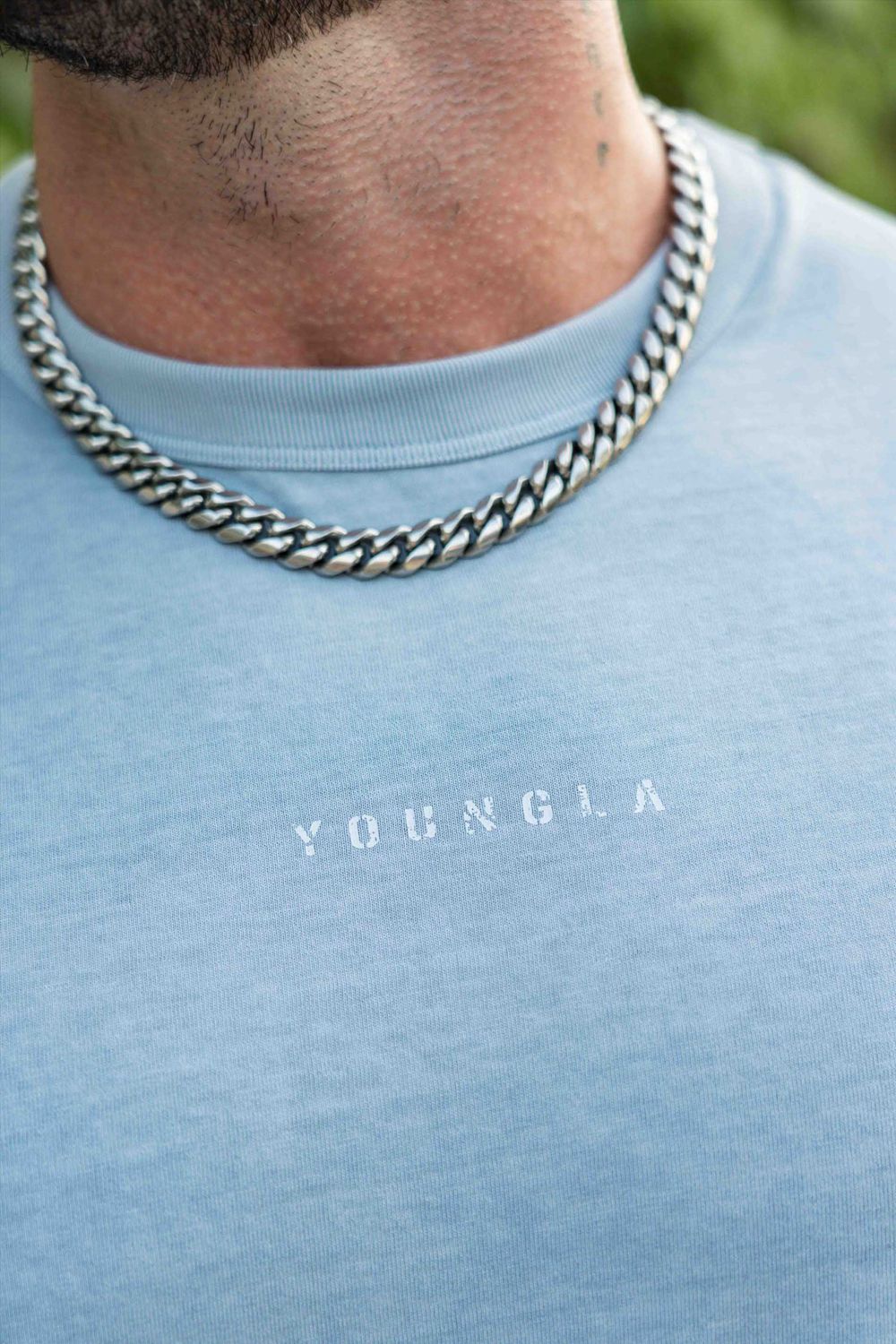 Young LA 472 - Mellow Logo Tees Blauw | JRKIC2305