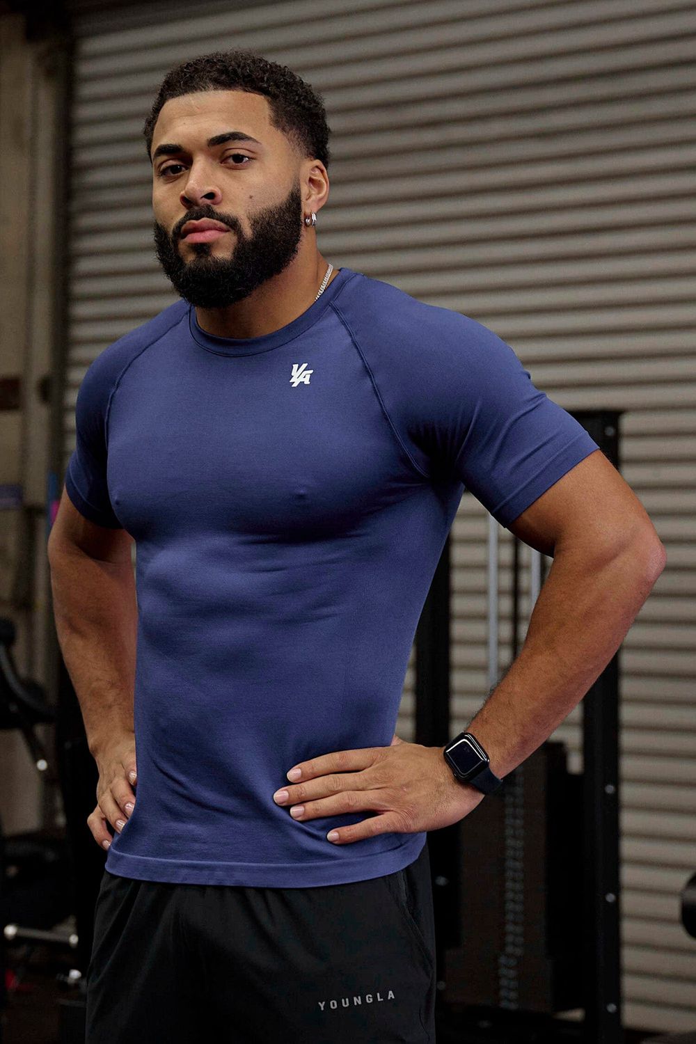 Young LA 477 - Combat Compression Tees Donkerblauw | EDZSK5938