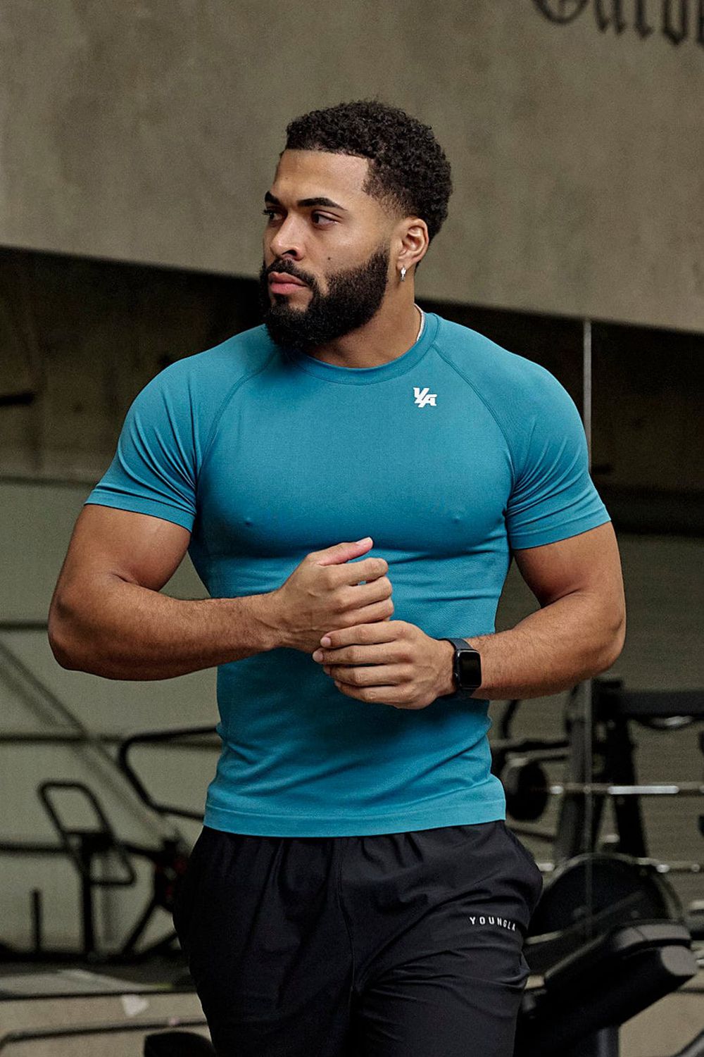 Young LA 477 - Combat Compression Tees Teal | FWZMX3586