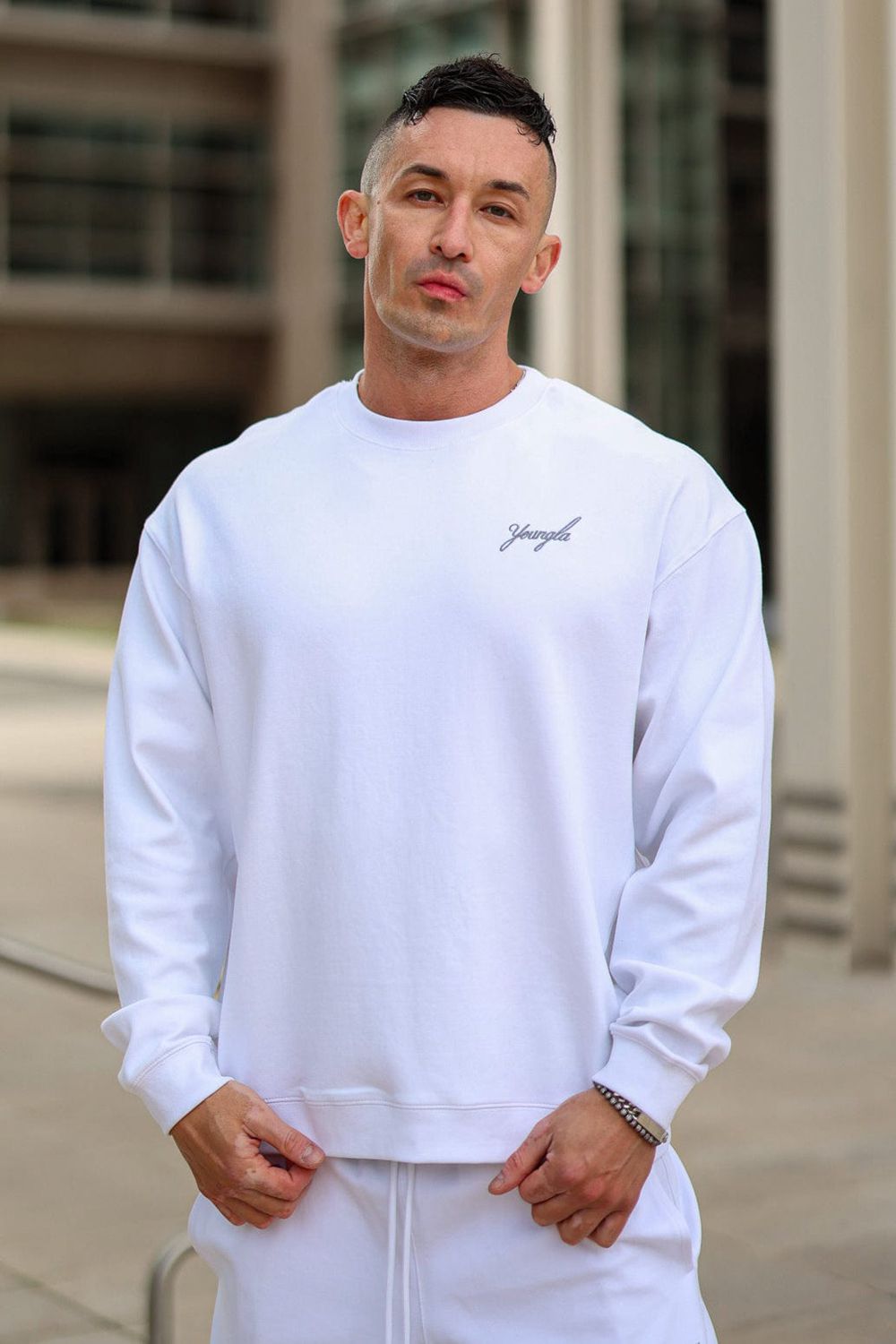 Young LA 5004 - Cloud Comfort Set - Crewneck Wit | VWQYT9608