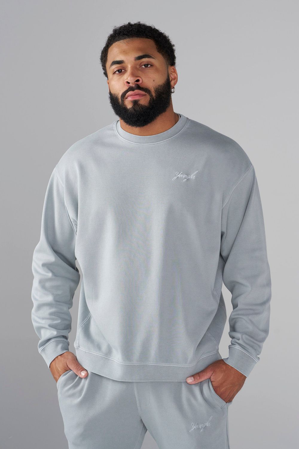 Young LA 5004 - Cloud Comfort Set - Crewneck Grijs | TCIME9038