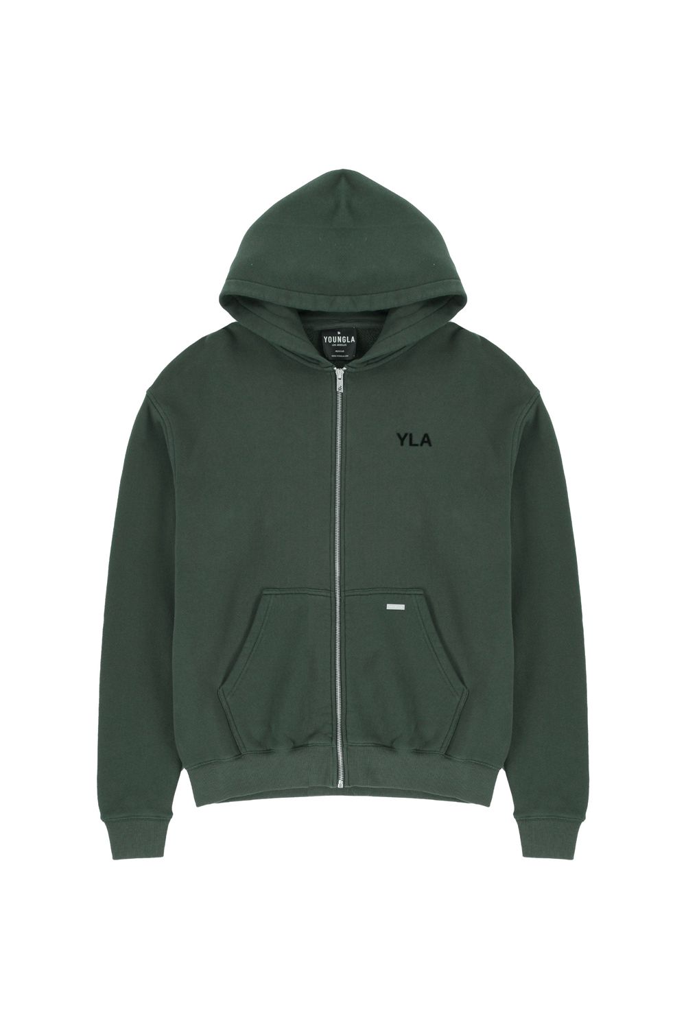 Young LA 515 Monarch Zip-Up Hoodie Olijfgroen | OCUJL5940