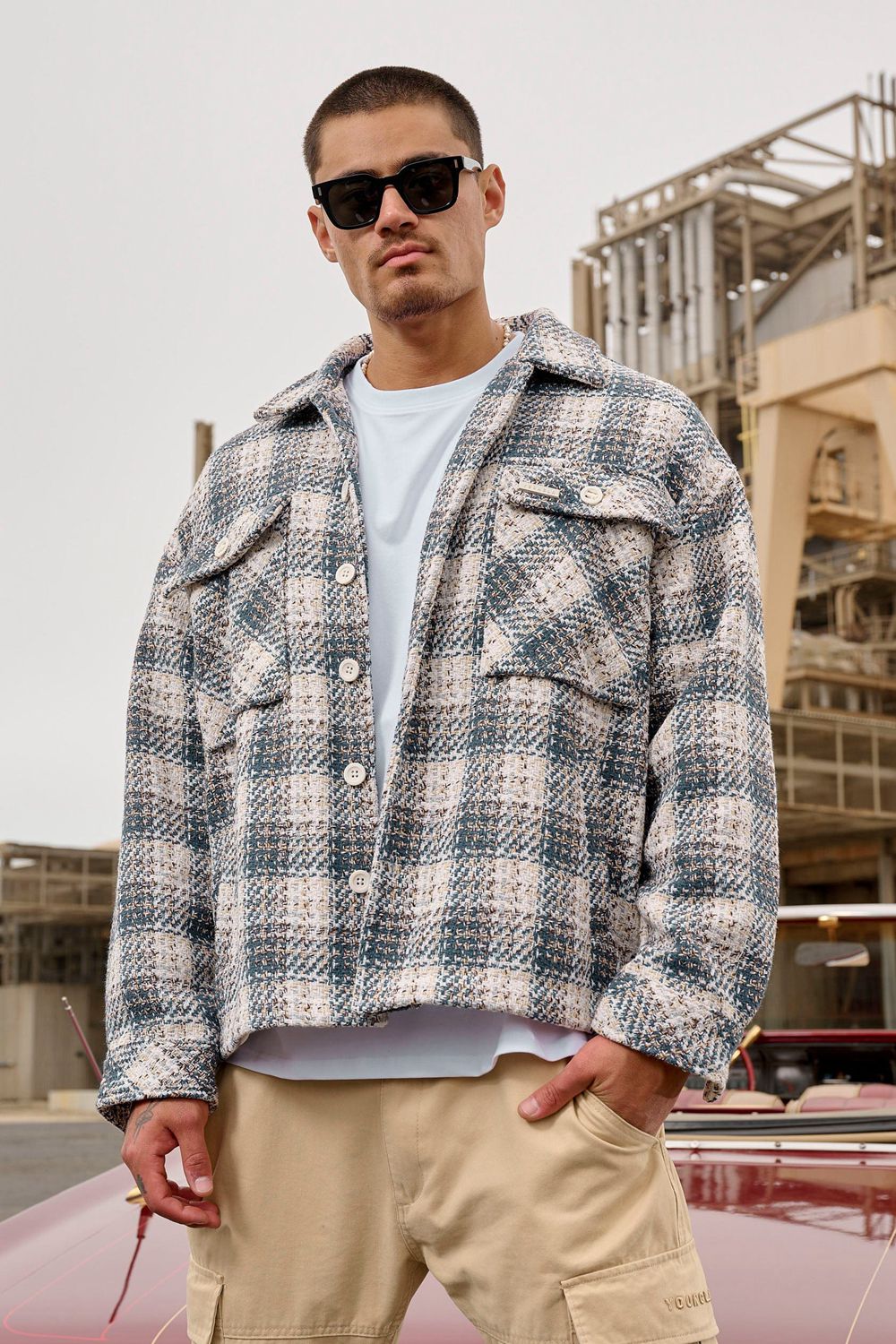 Young LA 519 - Woven Flannel Jackets Gekleurd | NATEJ3068