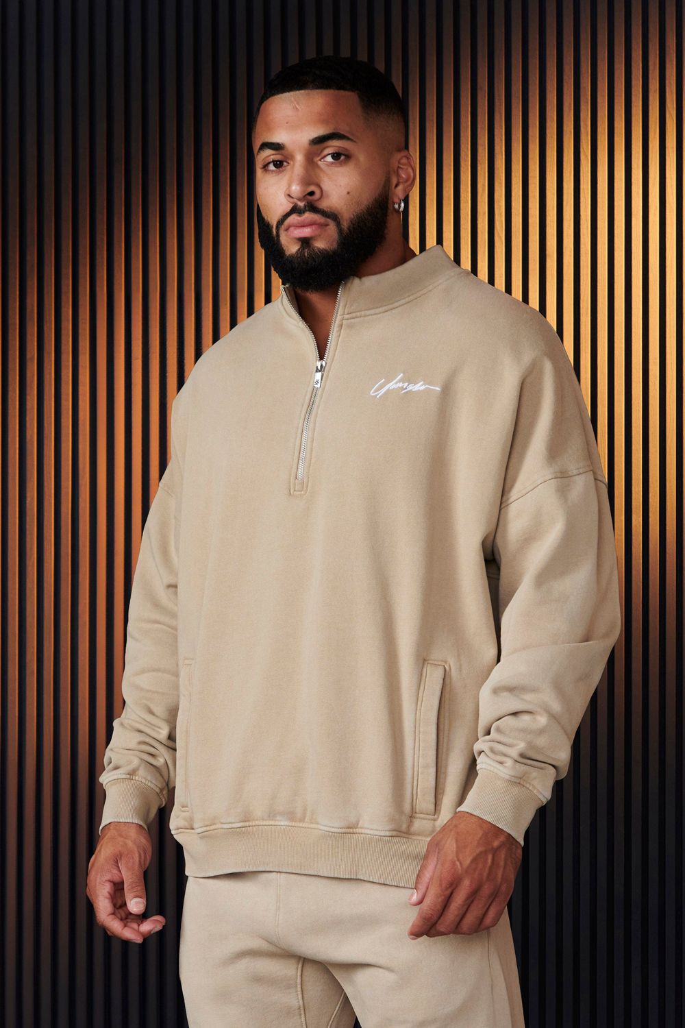 Young LA 520 - Sunday Quarter Zips Beige | DOVFR5217