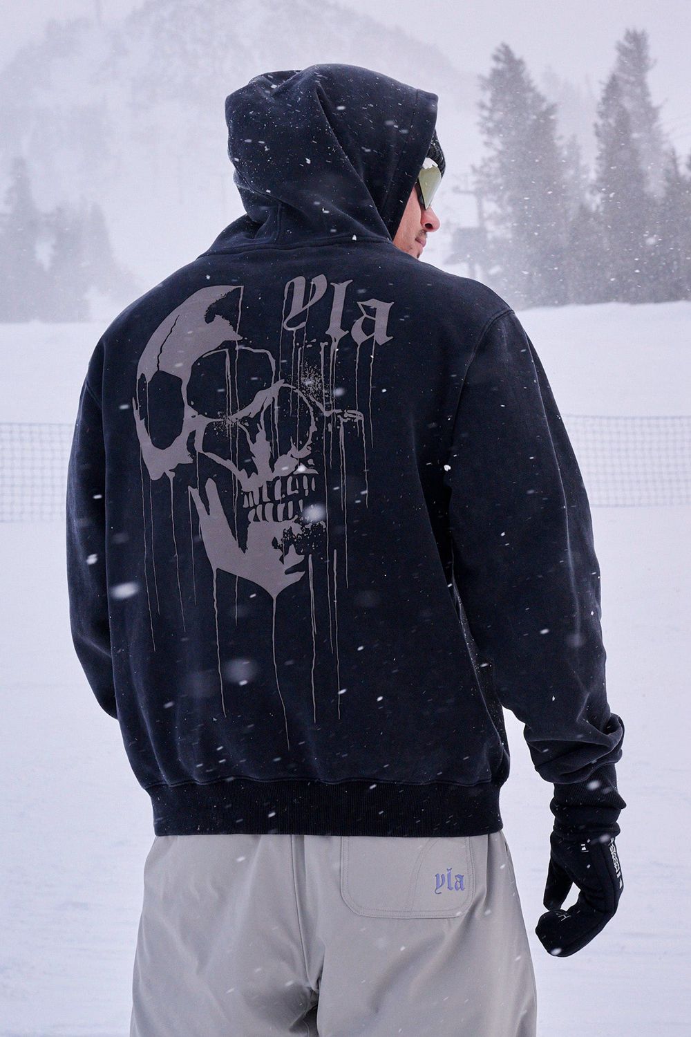 Young LA 551 - Drippy Skull Hoodie Zwart | OUMLS5983