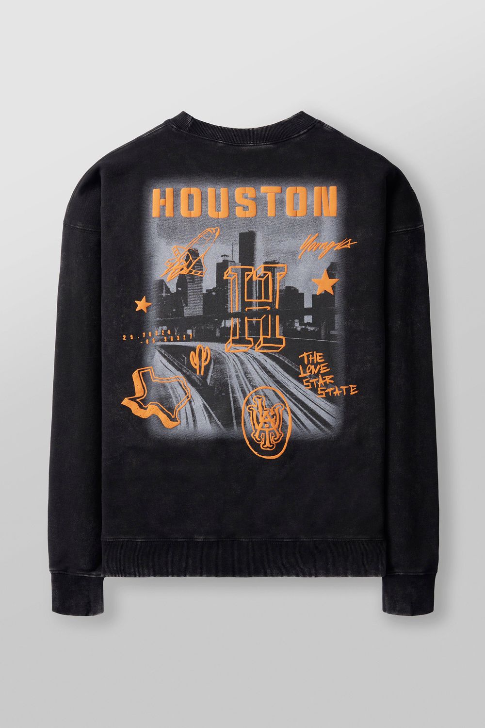 Young LA 565 - Us Tour Crewnecks Zwart | QVAYD0486