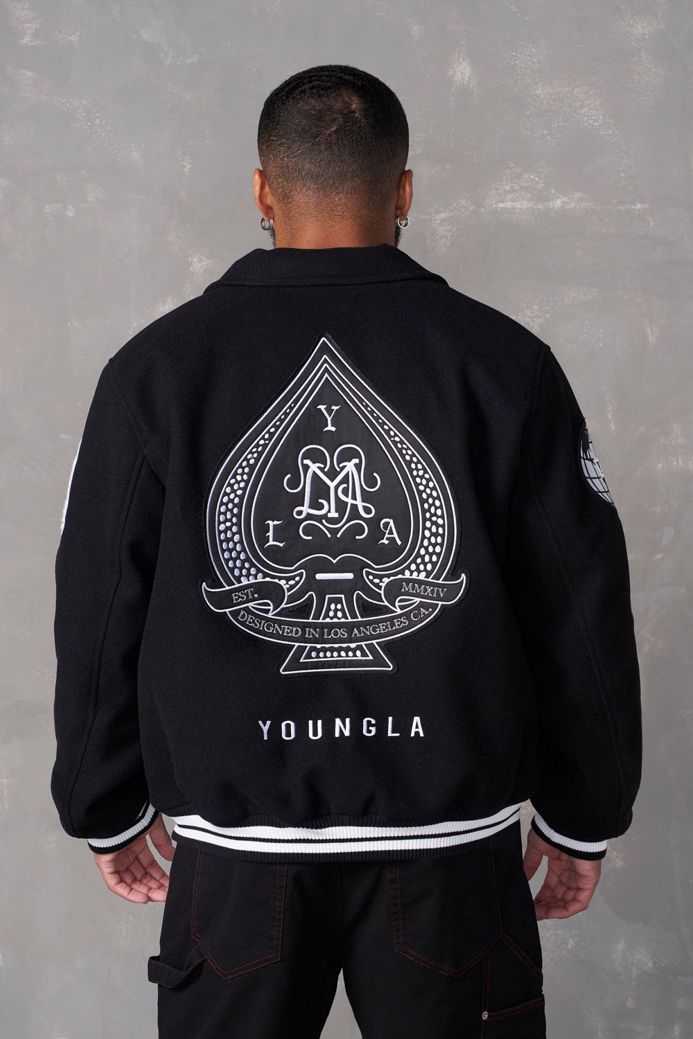 Young LA 569 - Ace Of Spade Letterman Zwart | HRLNV5328