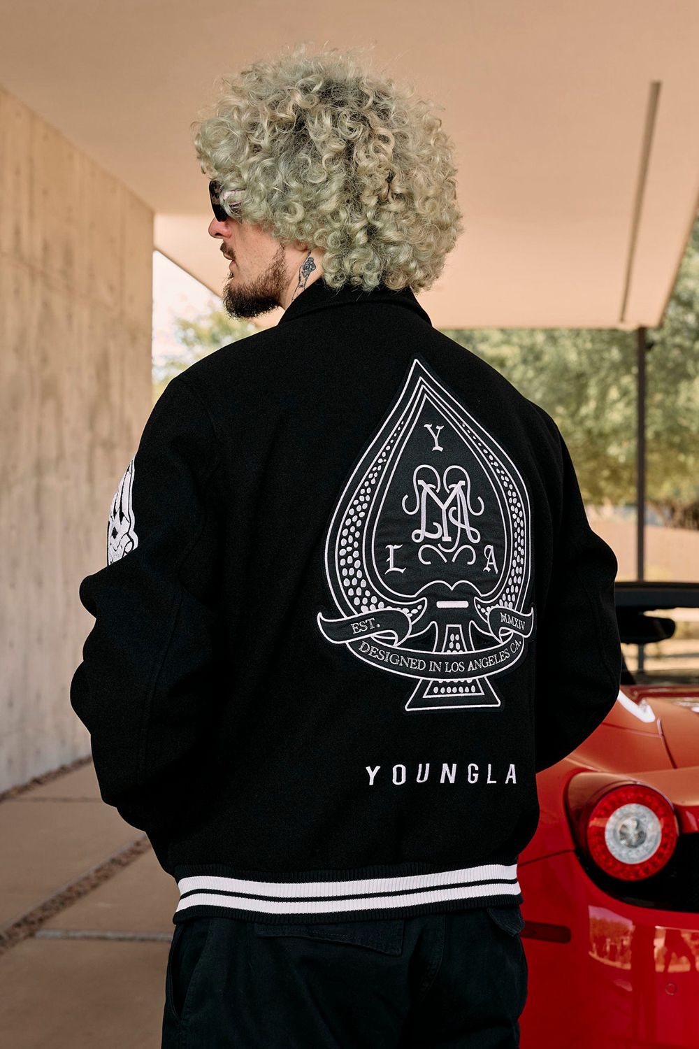 Young LA 569 - Ace Of Spade Letterman Zwart | HRLNV5328