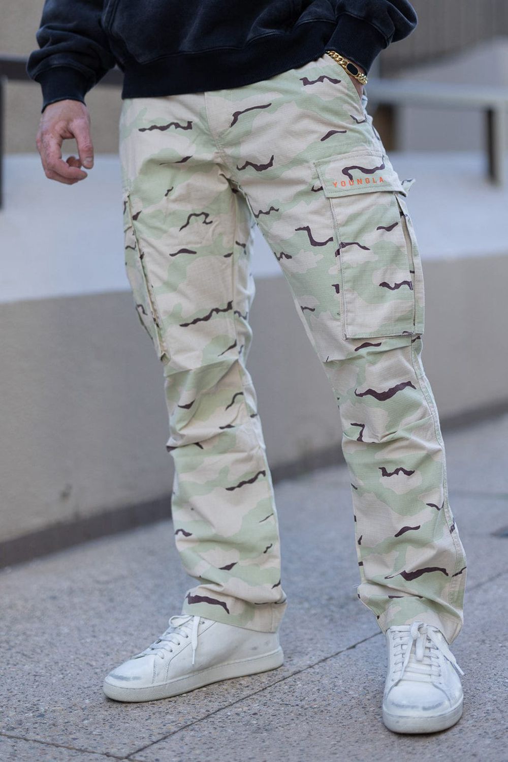 Young LA 602 - Camo Tactical Cargos Beige | ZTYAN0917