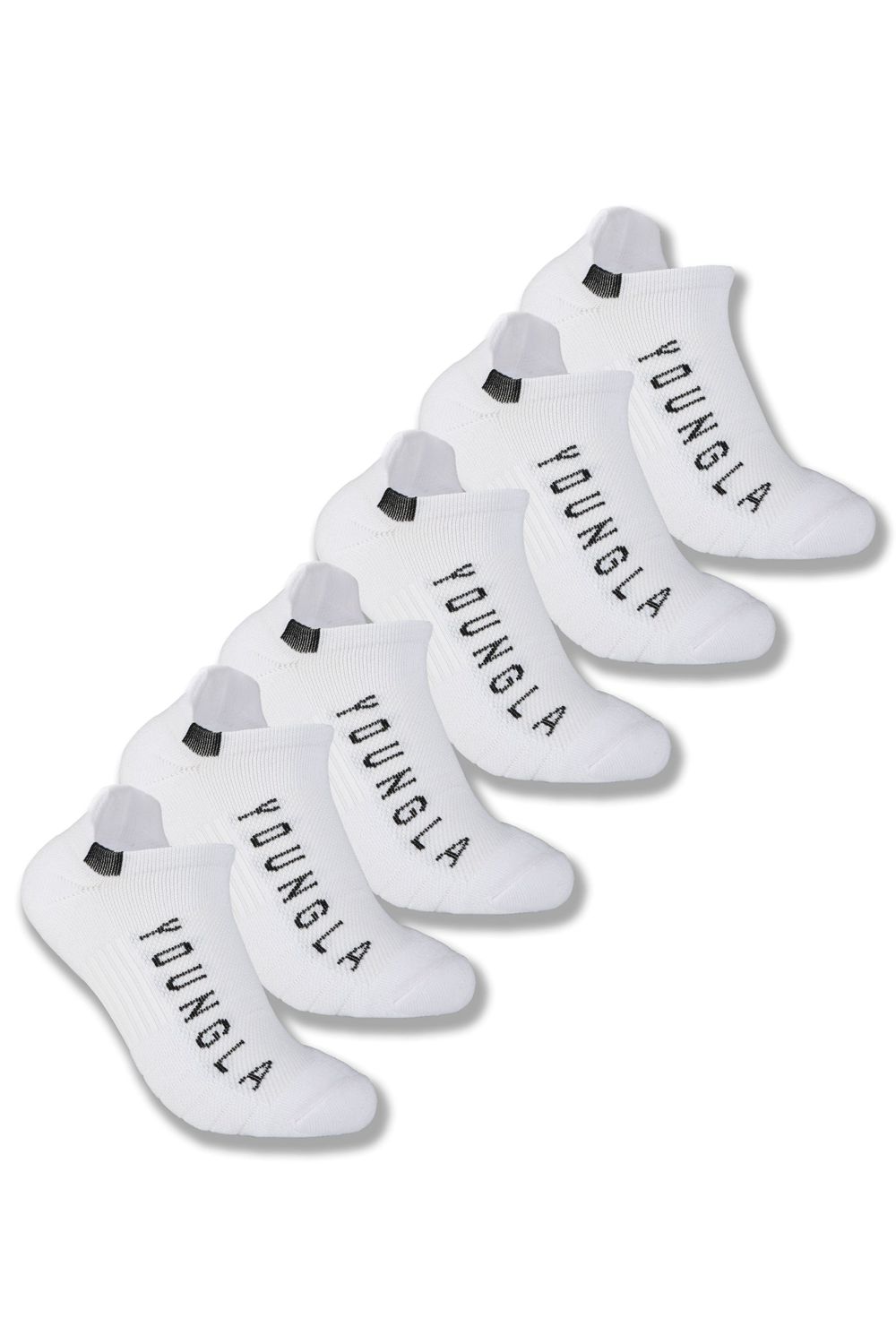 Young LA 710 Performance Ankle Socks 3-Pack Wit | SVERA3406