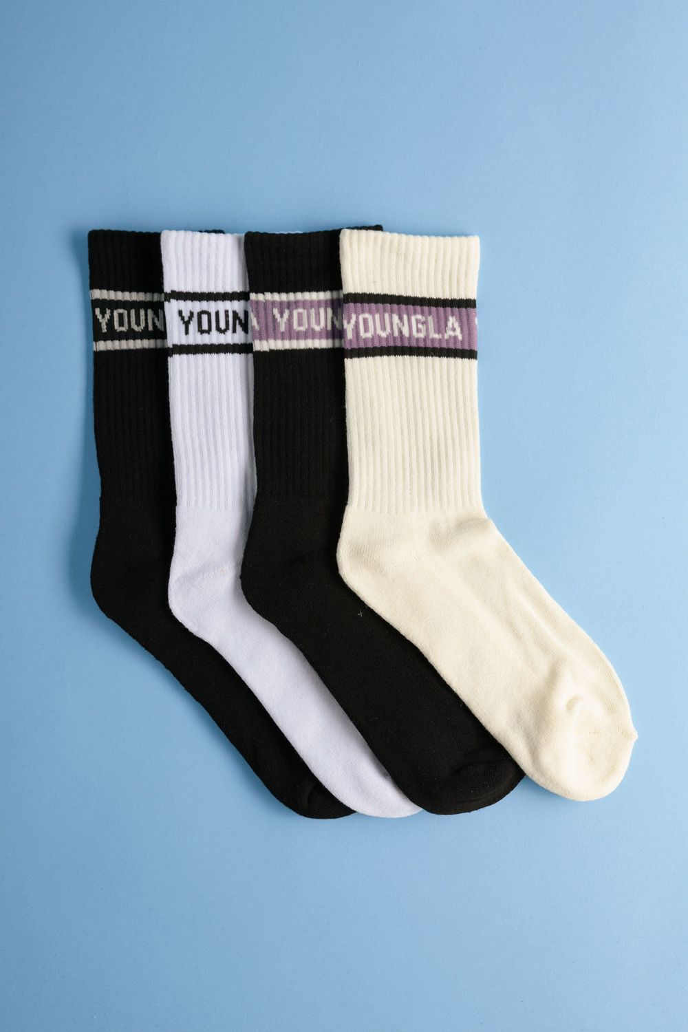 Young LA 712 High Top Socks 4-Pack Gekleurd | ZRFDL7056