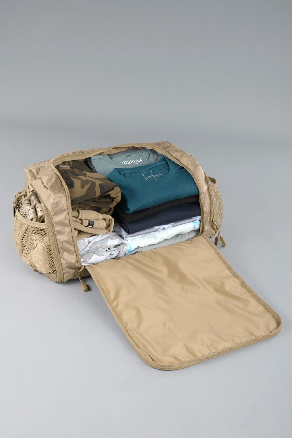 Young LA 740 Elite Duffle Bags Khaki | FZBLK6047