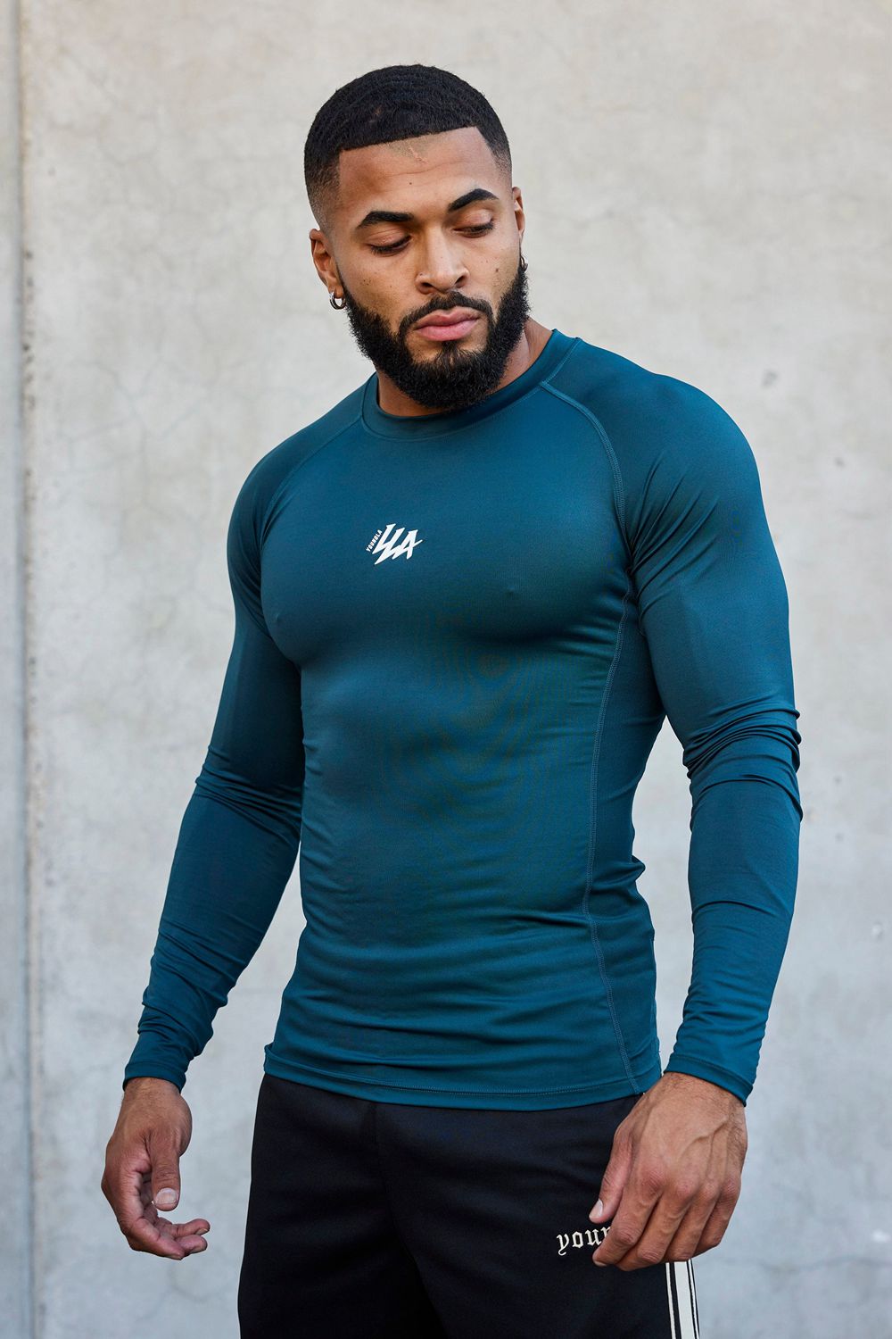 Young LA 802 - Speed Compression Longsleeves Teal | XTRYG7596