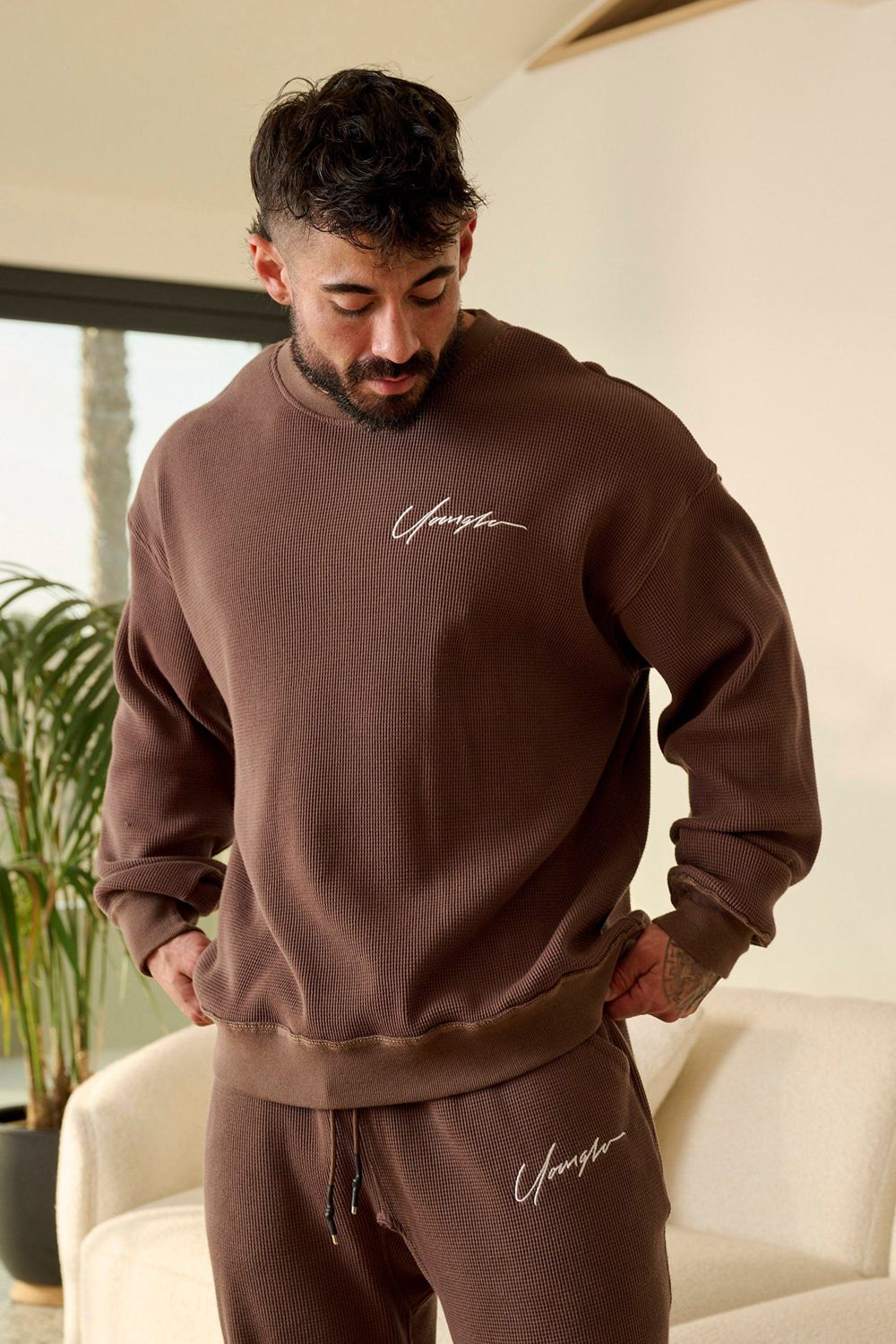 Young LA 807 Cozy Thermal Longsleeves Bruin | MOGXT7930