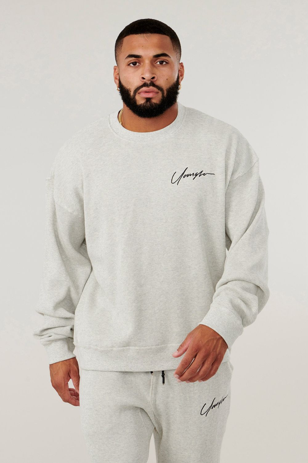 Young LA 807 Cozy Thermal Longsleeves Lichtgrijs | TQRYP5049