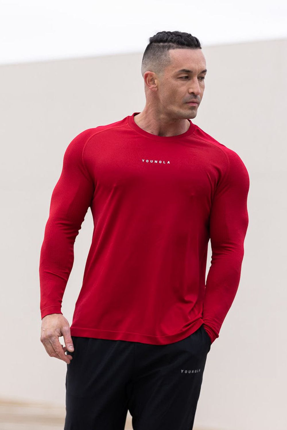 Young LA 823 New Gen Compression Longsleeves Rood | JNGCD9157