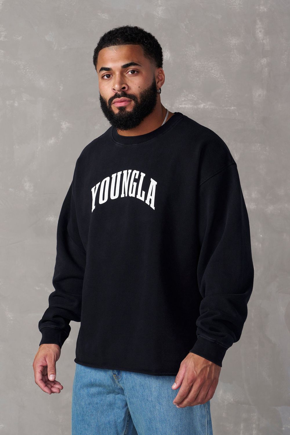 Young LA 826 - Uni Crewneck Zwart | FEXUT7491