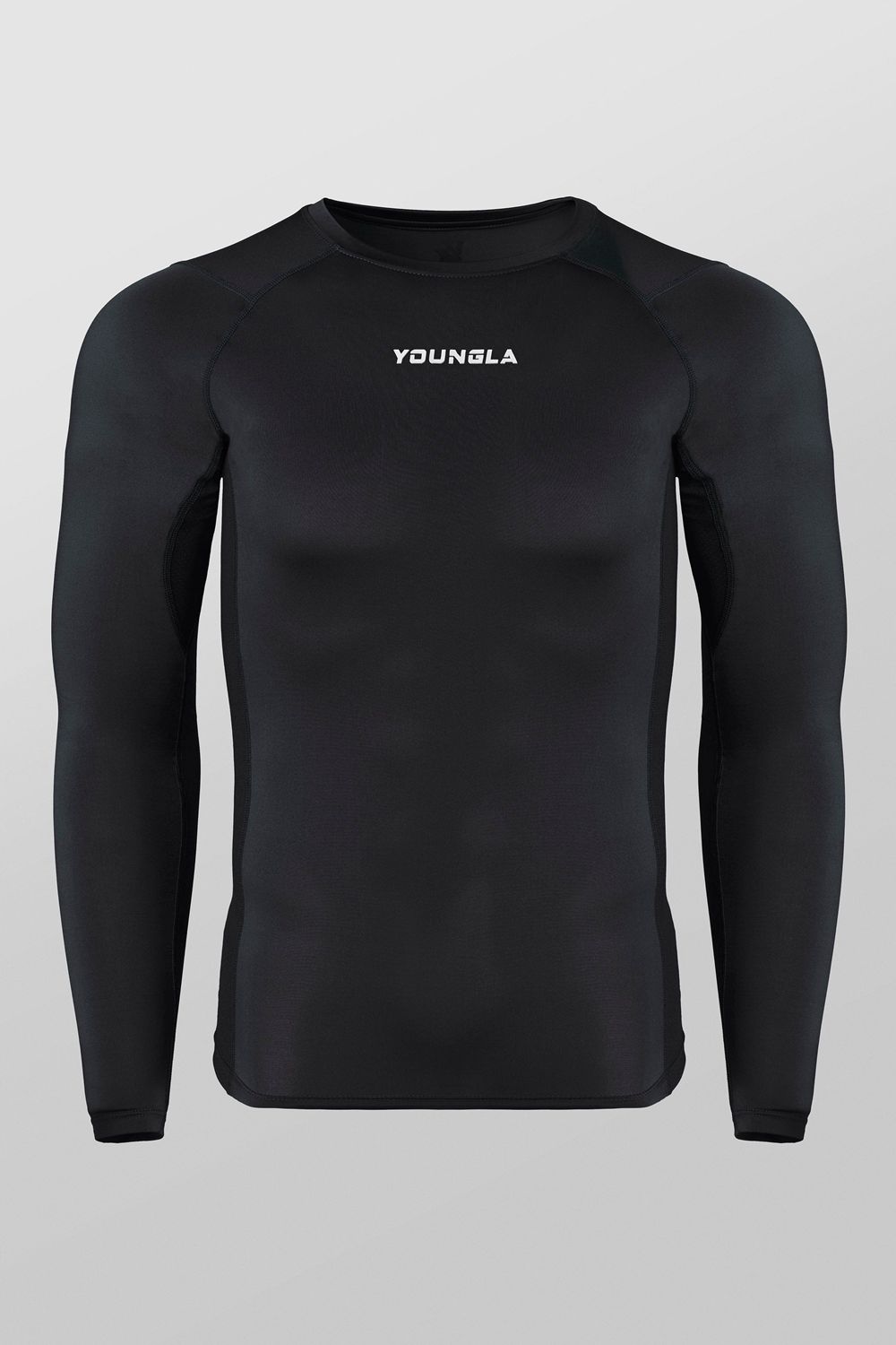 Young LA 830 - Flexfit Compression Longsleeves Zwart | PGLQM9784