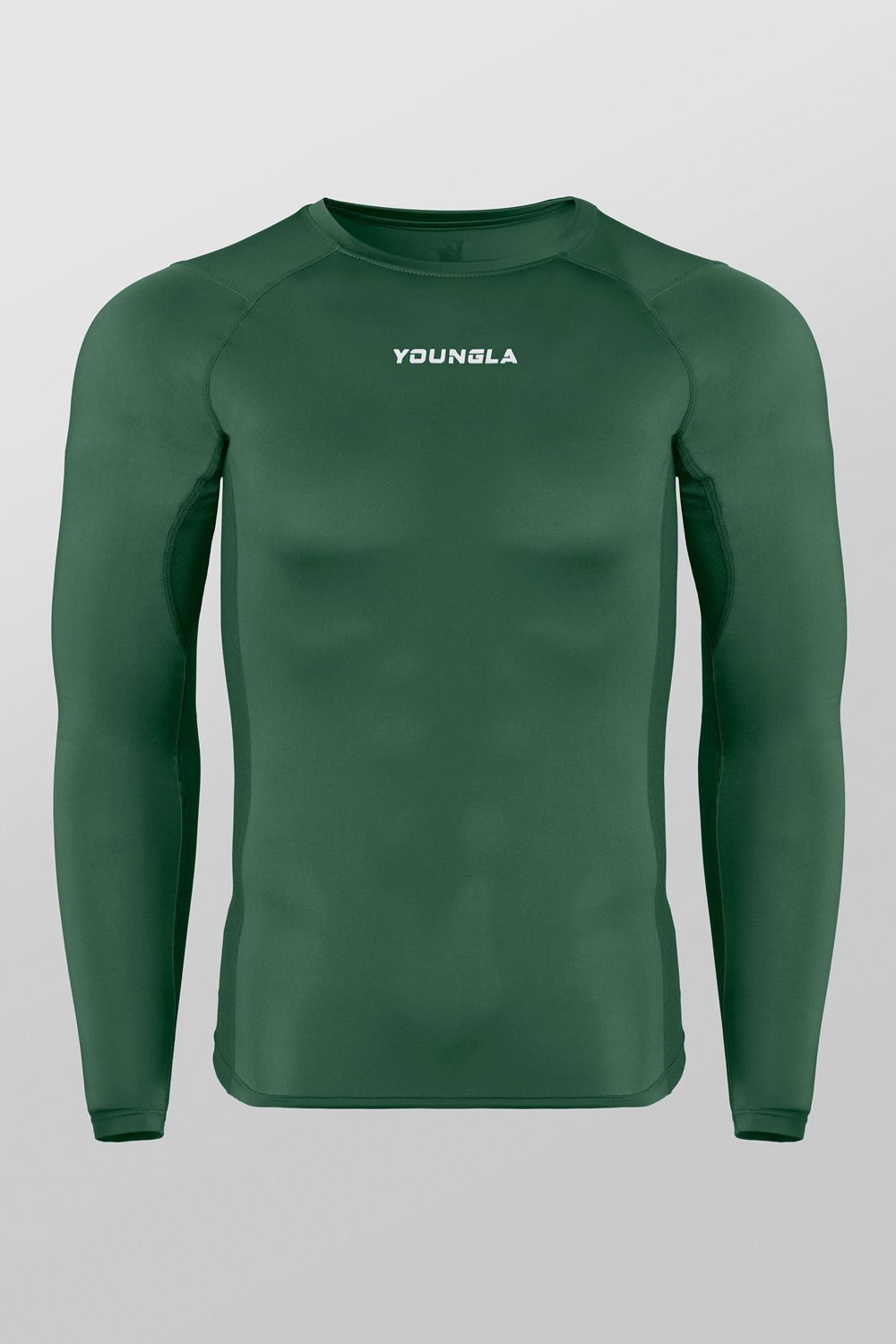 Young LA 830 - Flexfit Compression Longsleeves Groen | MEVDT9365