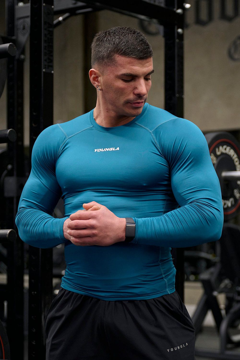 Young LA 830 - Flexfit Compression Longsleeves Teal | IKXAS0961