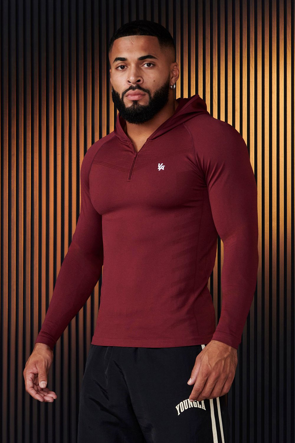 Young LA 832 - Supervillain Compression Hoodies Bordeaux | ARQFI6549