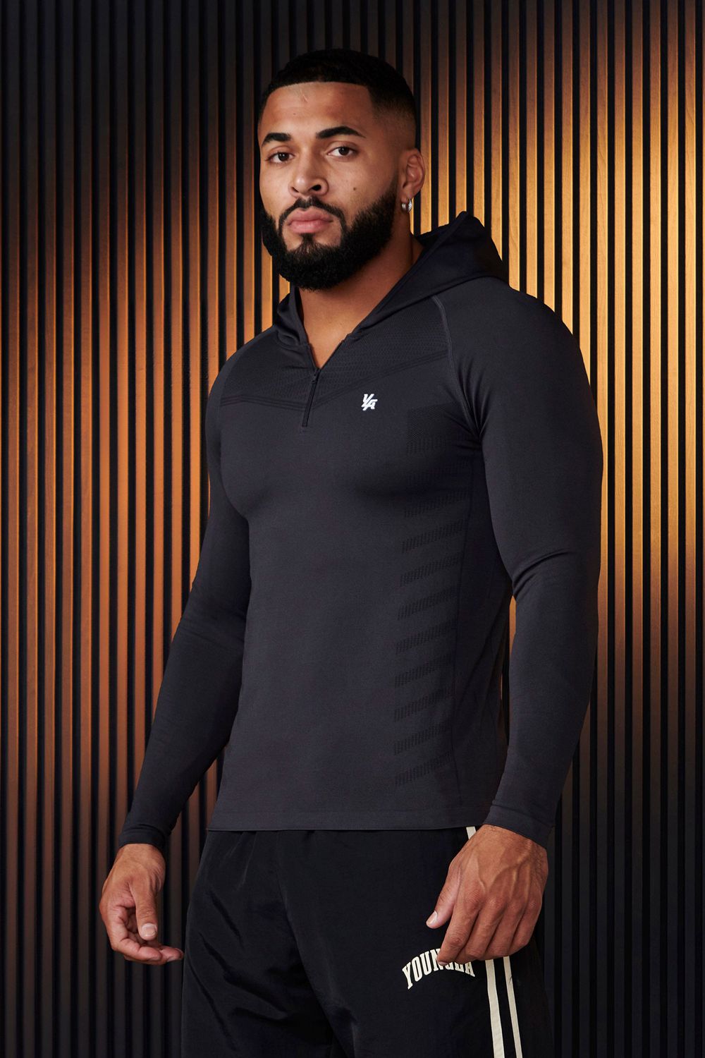 Young LA 832 - Supervillain Compression Hoodies Zwart | MVWRP6823