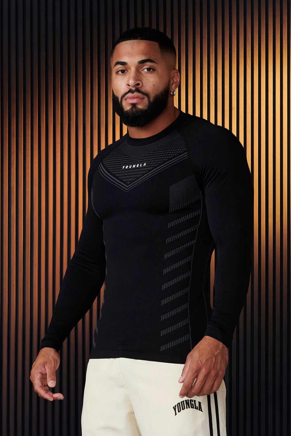 Young LA 833 - Superhero Compression Longsleeves Zwart | TRHJE8421