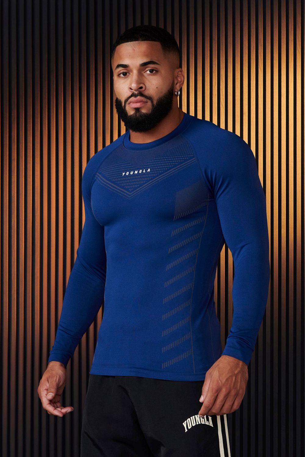 Young LA 833 - Superhero Compression Longsleeves Blauw | UJNEK6308