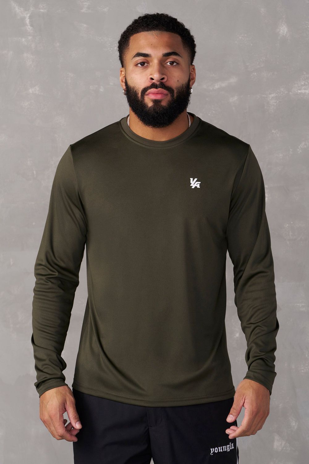 Young LA 835 - Fittech Longsleeves Olijfgroen | ANMVR6357