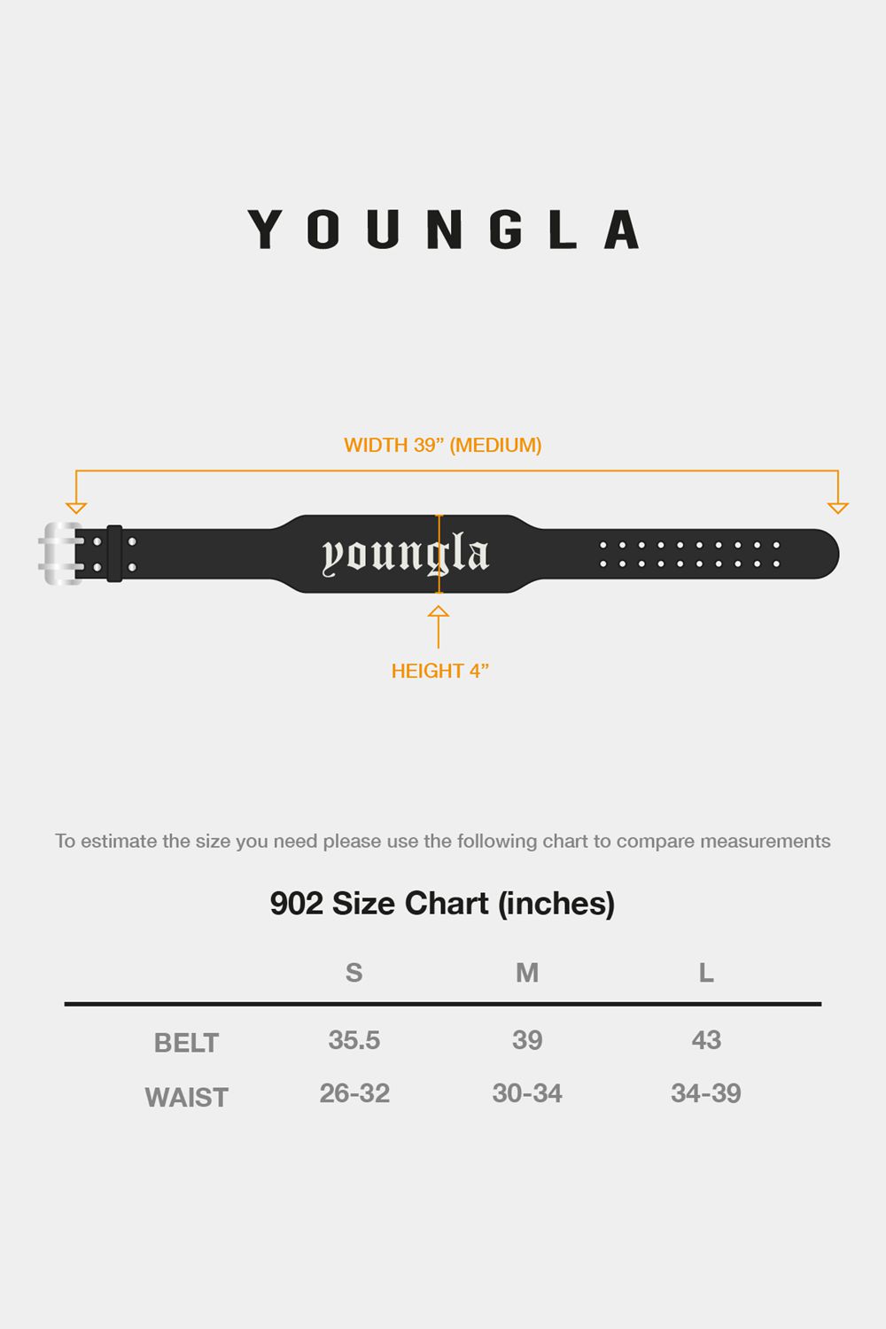 Young LA 902 - 8mm Leather Belts Zwart | NYTBM2675