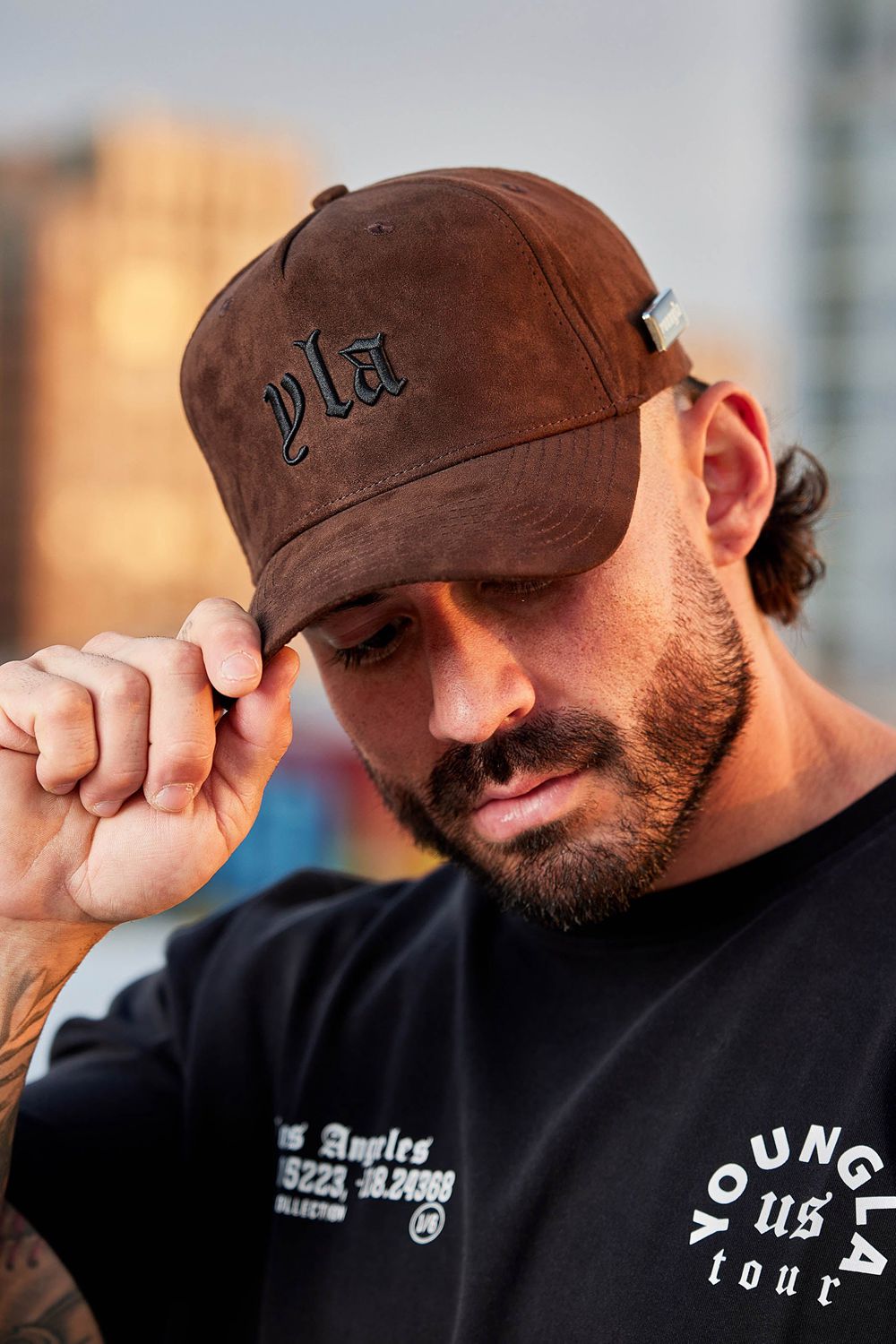 Young LA 915 - Yla Suede Hats Bruin | HOCEP7802