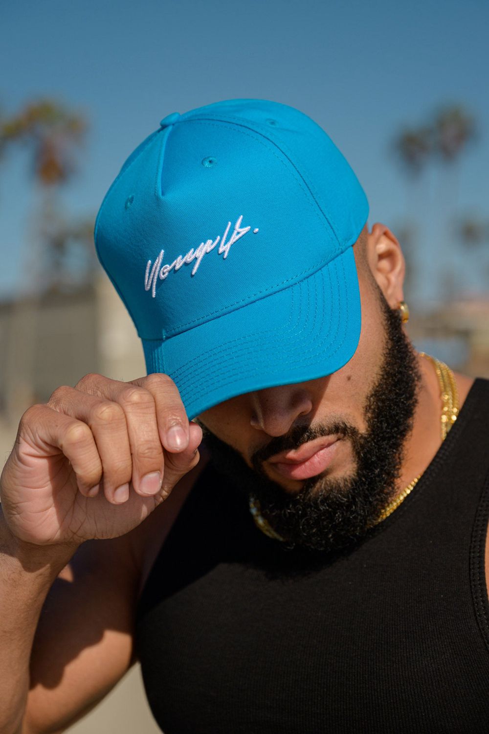 Young LA 922 Signature Hats Lichtblauw | WXMHP1930