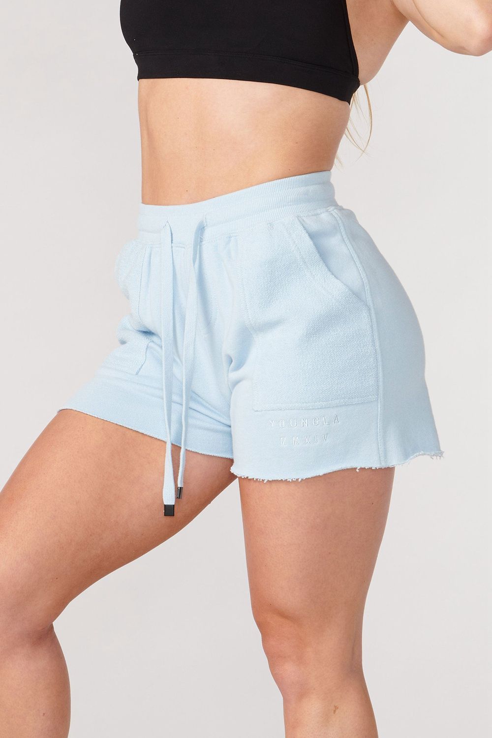 Young LA W114 Reversed Terry Shorts Blauw | EBCHQ1043